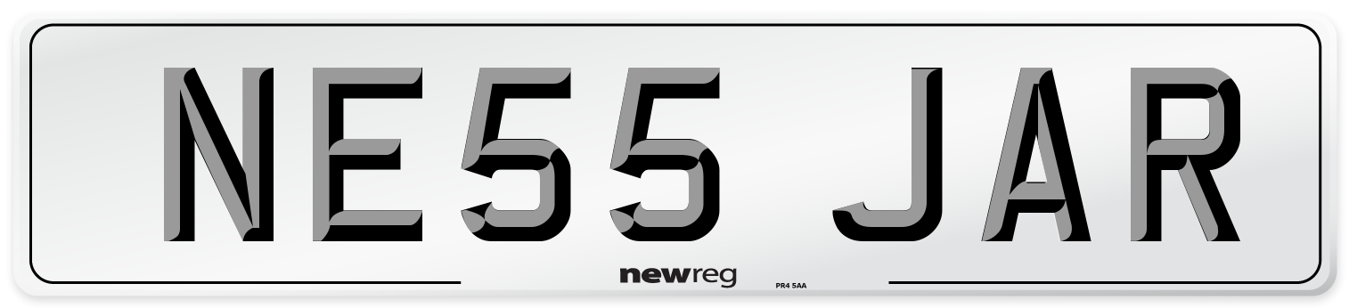 NE55 JAR Number Plate from New Reg